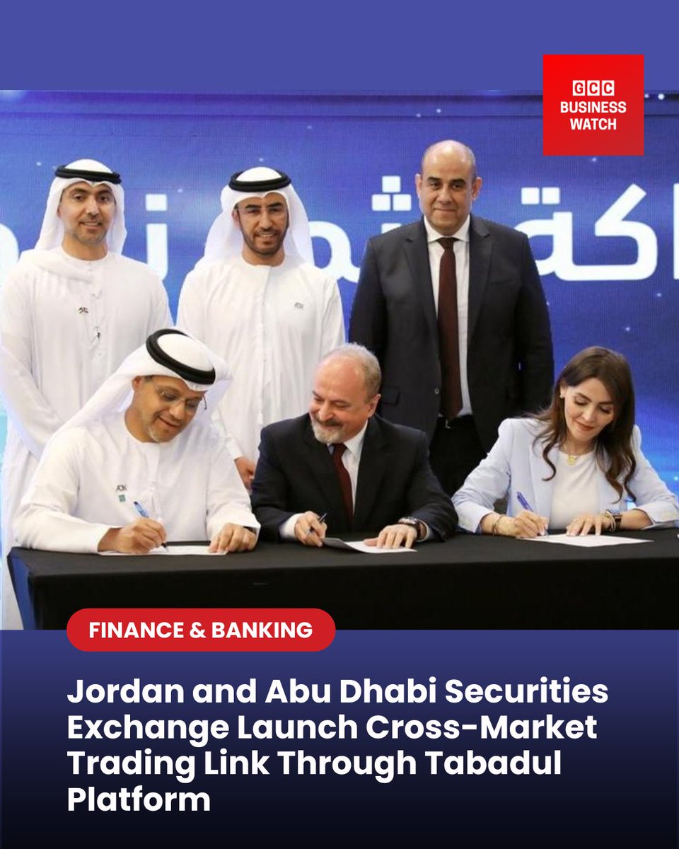 GCCBW's tweet photo. Jordan and the UAE have launched cross-market trading via the Tabadul platform, enhancing liquidity, investor access, and regional financial integration. #UAE #Jordan #CapitalMarkets
Read the Full Story: https://t.co/doe9U8oIMe https://t.co/QbUcZfBJ30
