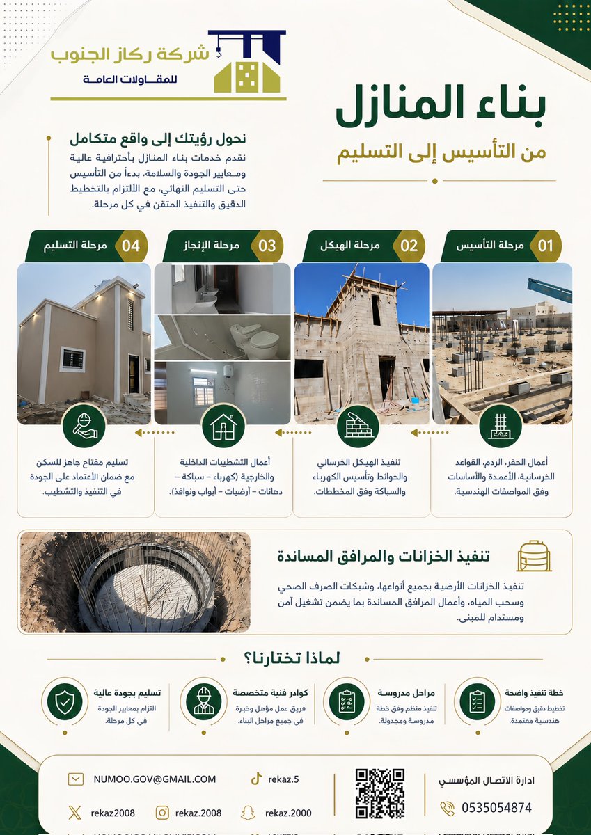 Rekaz2008's tweet photo. من الفكرة إلى الواقع، ومن التأسيس إلى التسليم، نرافقكم في رحلة بناء منازلكم باحترافية عالية وجودة موثوقة في كل مرحلة.
في شركة ركاز الجنوب، نلتزم بالتخطيط الدقيق، والتنفيذ المتقن، وتسليم مفتاح يليق بتطلعاتكم.
#ركاز_الجنوب #بناء_المنازل #المقاولات_العامة #من_التأسيس_إلى_التسليم https://t.co/hALzNfT5mg