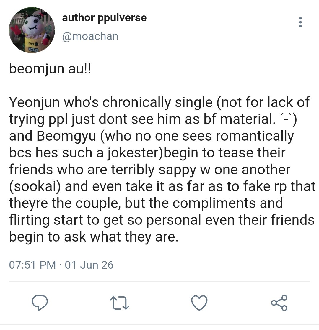 txt_threadfest's tweet photo. unclaimed beomjun aus, anyone? 🤲 it's not too late to join the fest, bc late joiners can have time to finish their aus until July 29!! more info in the replies ⬇️ https://t.co/DNZaOslop7