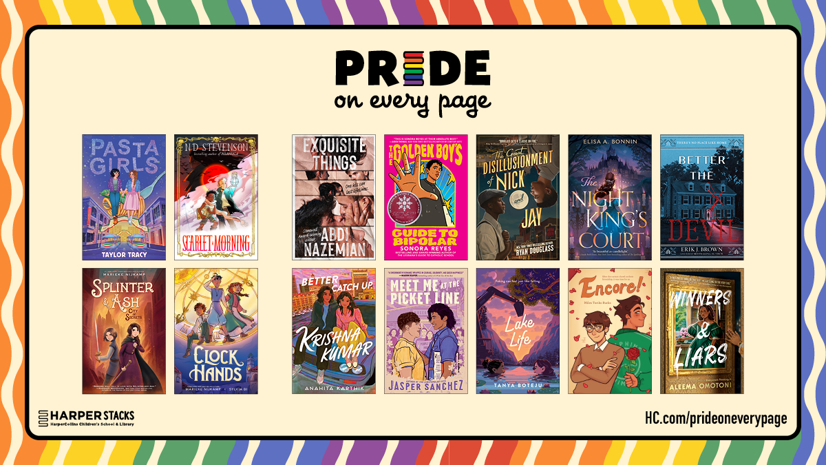 HarperStacks's tweet photo. Happy Pride Month, readers! 🌈 

Amplifying LGBTQIA+ voices helps our readers to become more empathetic, inclusive, and confident in embracing their authentic selves, so we've collected some great book recommendations here to celebrate: https://t.co/ZBMM6nDMwu https://t.co/Uyc98PdOvE