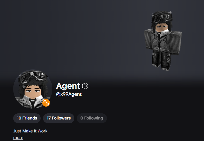 x99Agent's tweet photo. New Avatar🔥
(Give me a follow pls)👇
https://t.co/agWKpovNku

#ROBLOX #RobloxDev #RobloxGame https://t.co/Yufr54UGYI