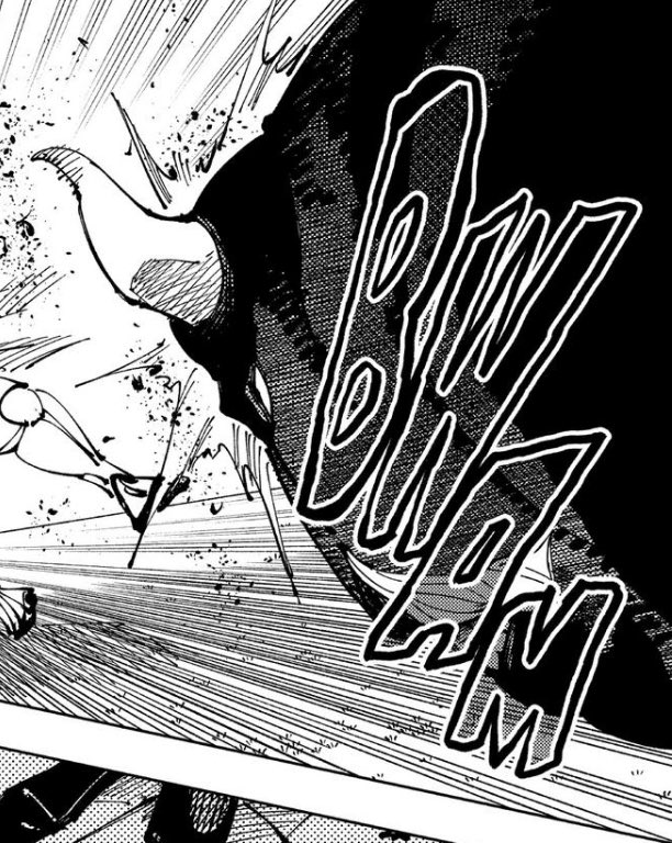 Standproud68's tweet photo. @HOPEFUL_STAR46 However, as soon as it finished its first attack, the Piercing Ox began charging an even stronger ramming attack.

Sukuna finishes his barrage with a gut punch to stun Chihiro. He leaps out of the way and lets his Ox attack.

It barges into Chihiro at high speeds, flinging him. https://t.co/aRW4ZCFuhv