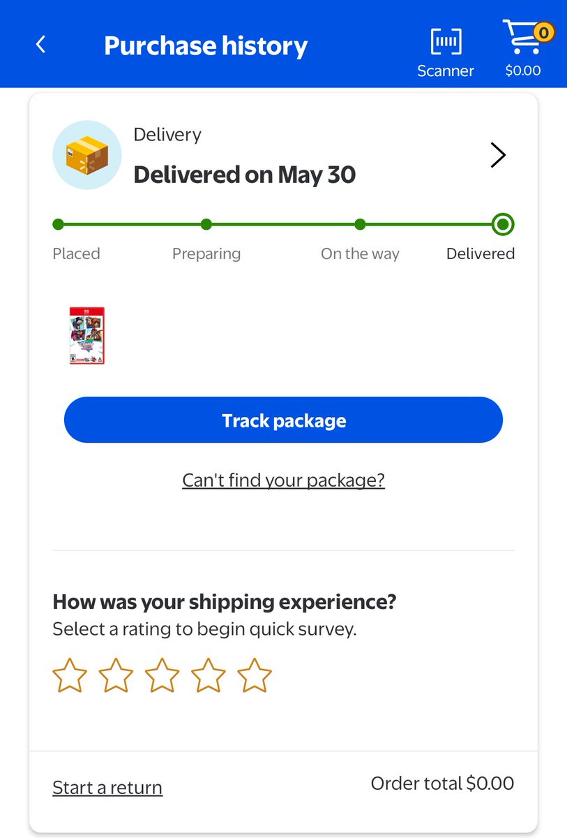 imhigh024's tweet photo. @Wario64 Walmart said release day delivery but they failed me 😞... They said sorry. Refunded me but the game still arrived 🥳, 😭🙏 https://t.co/2SFFPZLSOh