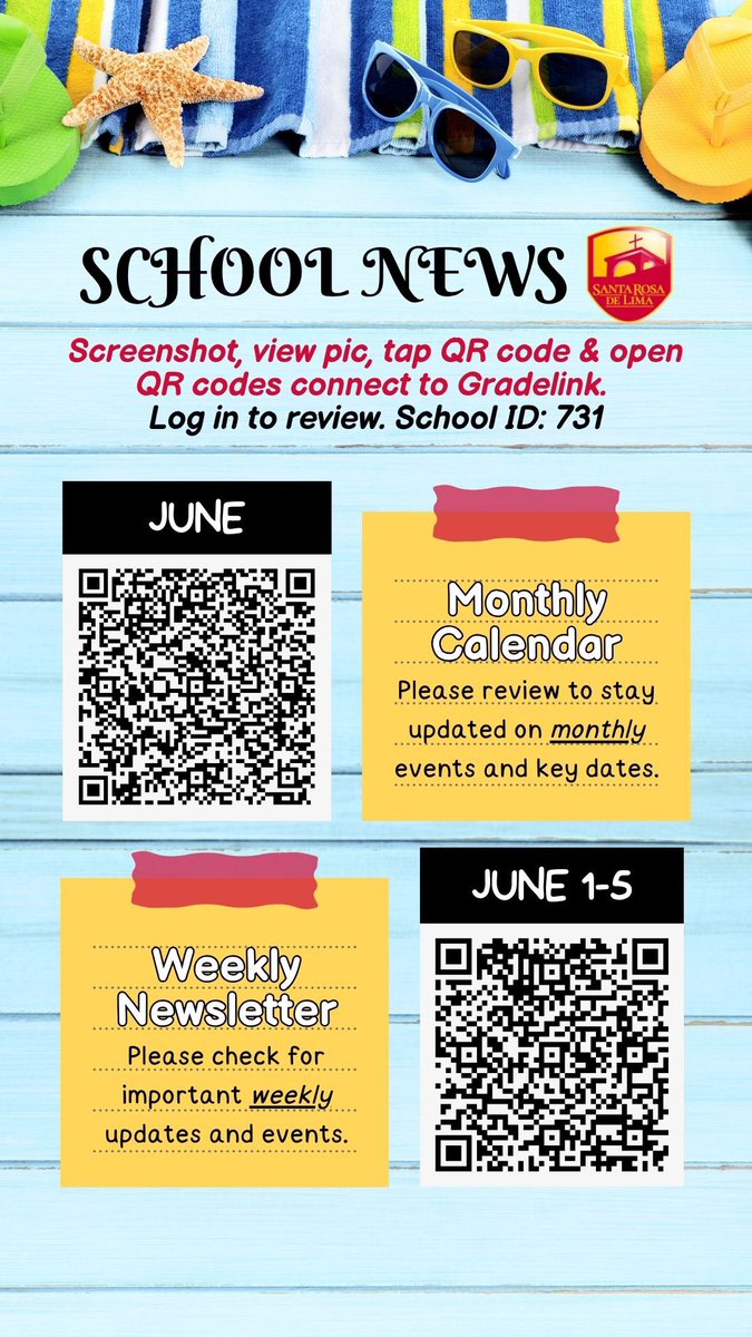 srdlcs's tweet photo. Finishing Strong!💪

On June 4:
📚 Warrior Ready Day- students will visit next year's class
⛪️ Corpus Christi Procession, all are invited to join

On June 5:
🗓 Last day
🎶 Performances
⏰ 12 PM dismissal
🚫 No Extended Care
🎓 8th Grade Graduation

See newsletter for details👀 https://t.co/3QyKwrhQfy