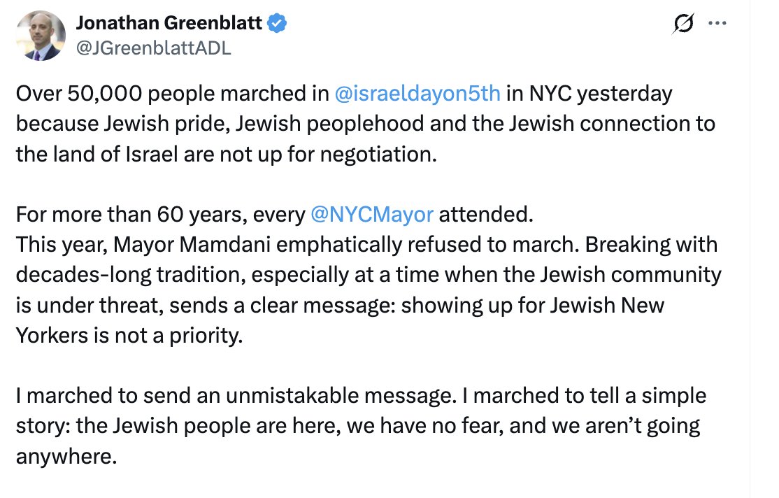 Leahgreenb's tweet photo. always remember: it's antisemitic to conflate Jewish people and Israel, unless Jonathan Greenblatt does it, in which case you're antisemitic if you don't do it too https://t.co/HVr4mLHhpP