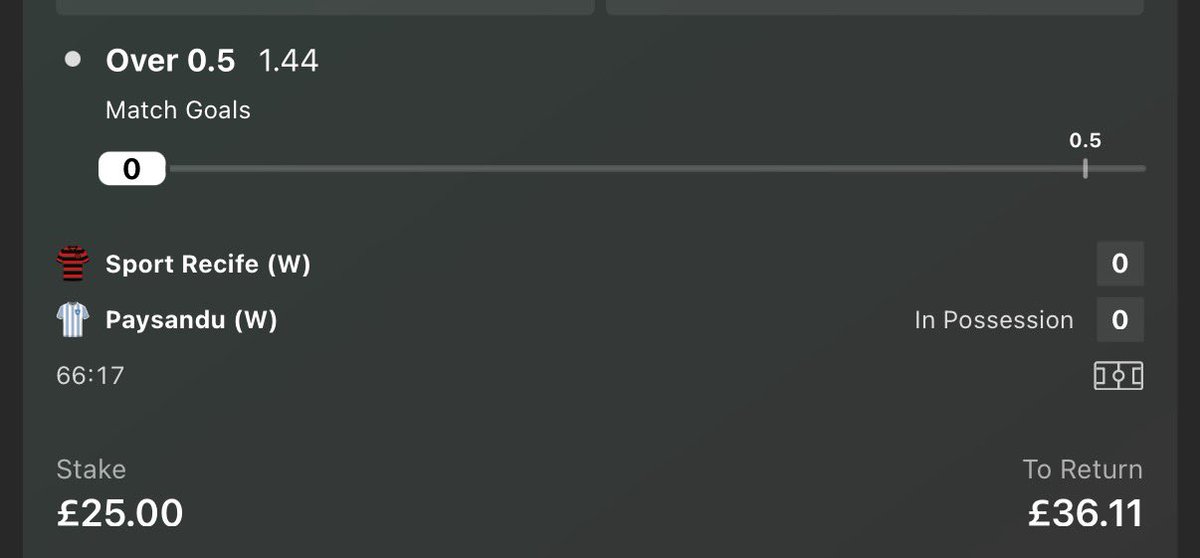 Footy_Tipsters's tweet photo. £25-£1,000 Inplay Challenge 💰

BET 1 | Brazil 🇧🇷 
➜ Over 0.5 match goals 

£25 returns £36.12
Like ❤️ if you’re on this 👊🏼 https://t.co/bXa4r2Tnpz