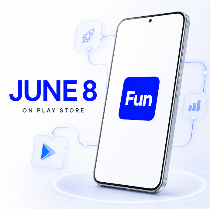 basefundotapp's tweet photo. June 8 marks the next step for basefun.

the app launches on the Play Store.

we’re making the launch experience simpler, faster and more accessible for everyone building on Base.

market theses deserve a real launchpad.

now they’re going mobile. https://t.co/pqWn9KewOj