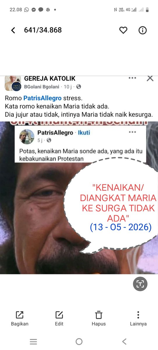 ProfylHenuk's tweet photo. BAPA PAUS LEO XIV (@Pontifex) + SEMUA KATOLIK, KAMI PROTESTAN SENANG ROMO HERO DHAE &amp; ROMO PATRIS ALLEGRO MEMANG BODOH, DUNGU + IDIOT GARA-GARA UMAT JARANG BAWA ALKITAB KE GEREJA WALAU KLAIM BODOH ALKITAB MILIK KATOLIK TAPI FAKTA SEMUA KATOLIK BODOH, DUNGU + IDIOT SOAL ALKITAB, https://t.co/k7pUI4waKI