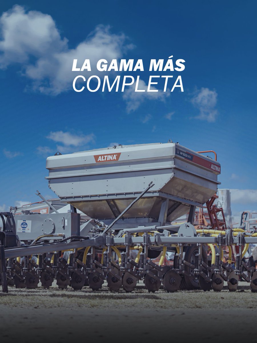AltinaArg's tweet photo. Todo listo para vernos en @agroactiva 🎯

Viajamos con la gama más completa en Fertilización y Siembra Neumática. ¡Vení a conocer nuevos equipos diseñados para elevar tu rentabilidad con aplicaciones en cobertura e incorporadas! 

STAND 132B
Del 3 al 6 de junio. 

#SomosAltina https://t.co/oSDvRUch7x