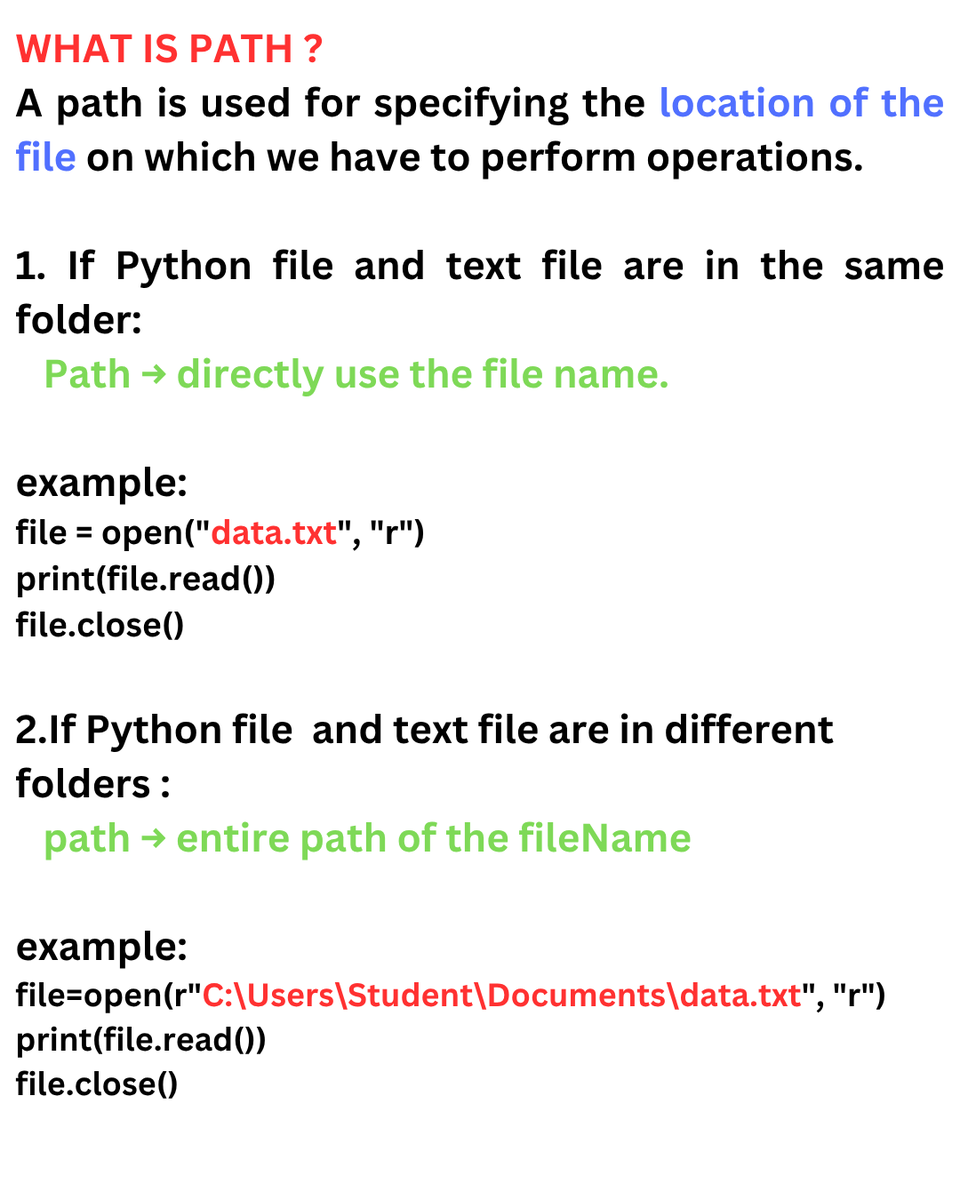 python_lib's tweet photo. We can give path in two ways....
#python #pythonprogramming #pythonlearning #coding #SoftwareEngineering #EngineeringJobs #freshers https://t.co/72KTFVfuYL