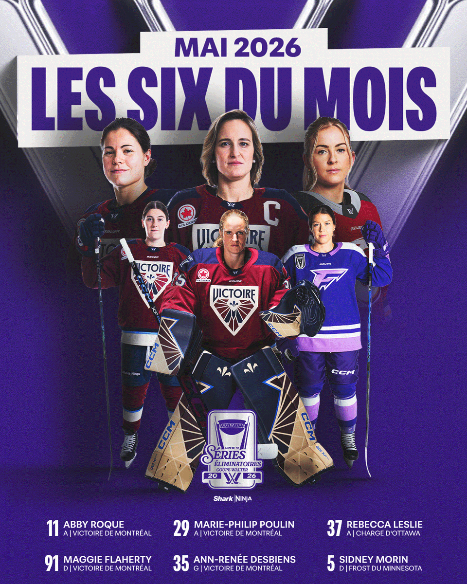 thepwhlofficial's tweet photo. Ending the season on a high note ⭐

Introducing this month's Starting Six: Playoffs Edition!
📰 EN: https://t.co/l538e1RPGN
📰 FR: https://t.co/G0bZlIg3Ye https://t.co/9NniHTR6dc