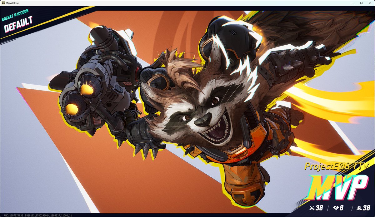 ProjectE0S's tweet photo. I meant to post this message earlier but I was busy getting the following highlight prepared - and then I fell asleep! We flarkin' did it, palbos! With the help of @Mastermind_vt, @DeluneMR and @thestraycats, we managed to get Rocket MVP status in an 18v18 match in #MarvelRivals! https://t.co/lVTLOshdc0