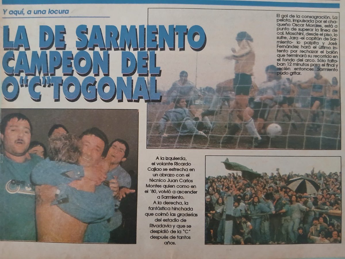 SarmientoRetro's tweet photo. Hoy, a 35 años del histórico ascenso de Sarmiento a Primera B… para irnos de la C para nunca más volver!!! https://t.co/ypFHV23X2q