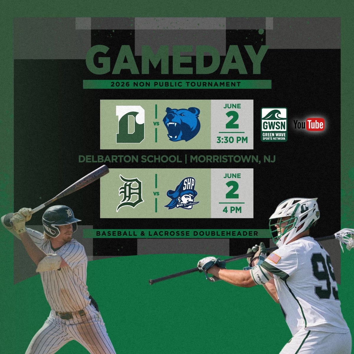 DelbartonSports's tweet photo. Big Day Tomorrow on campus!

@DelbartonLax  3:30pm vs. Pingry NPA Quarterfinal
@DelbyBaseball  4pm vs SHP https://t.co/j9BFKXl9om