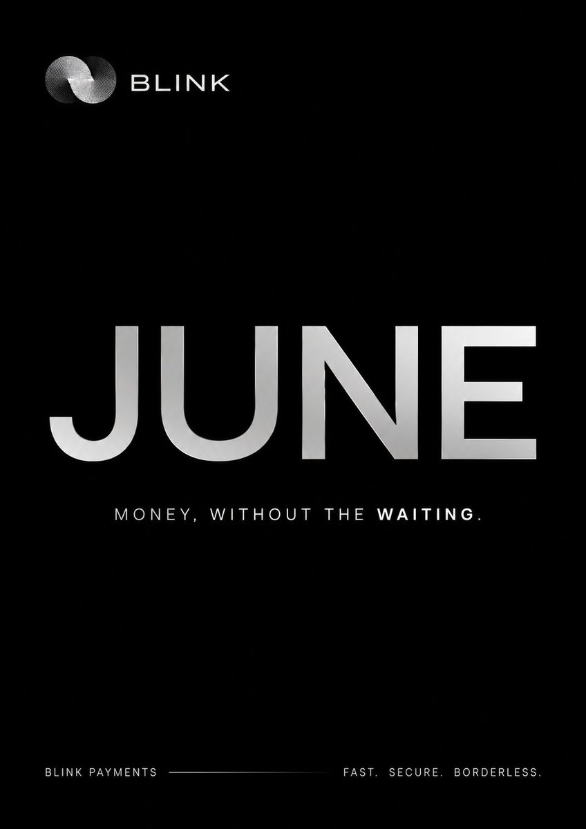 useblinkapp's tweet photo. June is here.

No waiting.
No complexity.
No barriers.
Just seamless crypto payments designed for the real world.
Send. Pay. Withdraw.
Spend Stablecoins Like Cash

Welcome to a new month with Blink. https://t.co/h81GPcgjEC