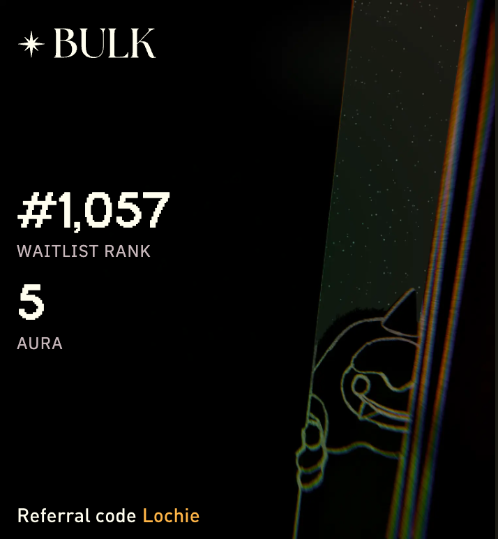 lochie_sol's tweet photo. Bulk Trade has officially gone live on mainnet.

You can quickly join the waitlist here: https://t.co/3ftP1wEeKq

You’re still very early, but this could be a major airdrop of 2026

This could be Solana’s answer to Hyperliquid.

Please don’t fumble this. https://t.co/xV7wa7rShi