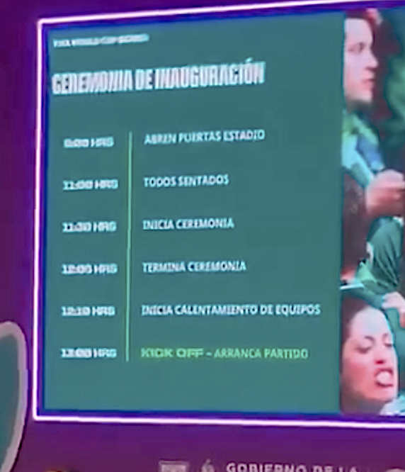 MXESTADIOS's tweet photo. Vas a ir al Azteca a la inauguración?
Ojo a esto:
09:00 Abren las puertas
11:00-12:00 Ceremonia inaugural
12:10 Calentamiento de equipos
13:00 Arranca el partido México-Sudáfrica.

Al lado, las restricciones de acceso. Sólo entran a la zona si eres vecino identificado o si tienes boleto.