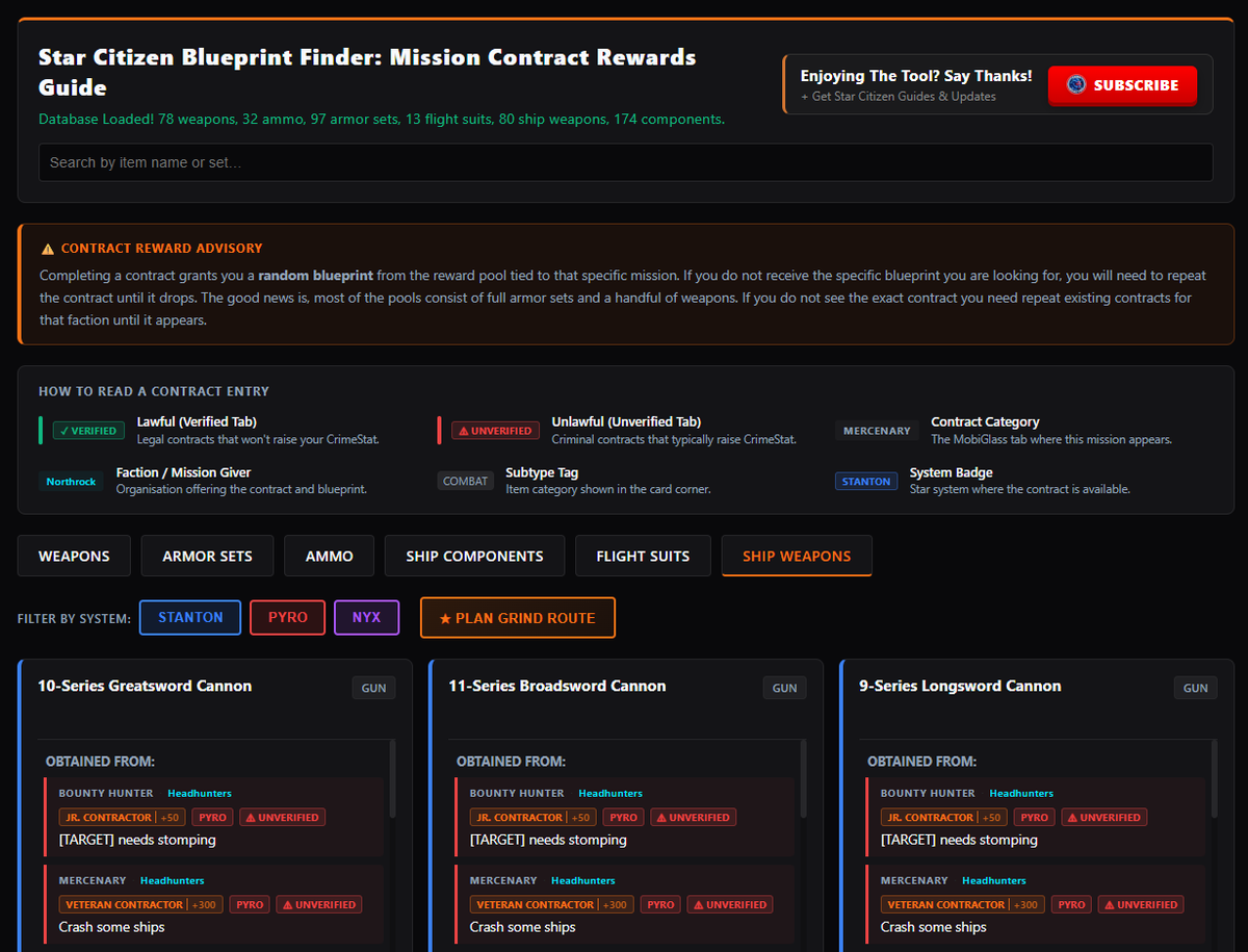 QuattroBaje3na's tweet photo. 🚨 BLUEPRINT FINDER GRIND PLANNER IS LIVE! 🚨

The tool just got a massive upgrade! Beyond finding blueprints, it now actively can provide a grind path for reaching multiple selected blueprints.

🛠️ NEW FEATURES: 
★ Grind Route Planner: Get a step-by-step route to your target blueprints. 
★ Rep Integration: See rank requirements and rank earnings per contract. 
★ Full Support: Ship components, flight suits, and weapons all included.

Stop randomly grinding. Plan your route below!  https://t.co/eCbDaSvpra

These features are new, if you run into any issues let me know over on GitHub or on the Community Hub. 
#StarCitizen