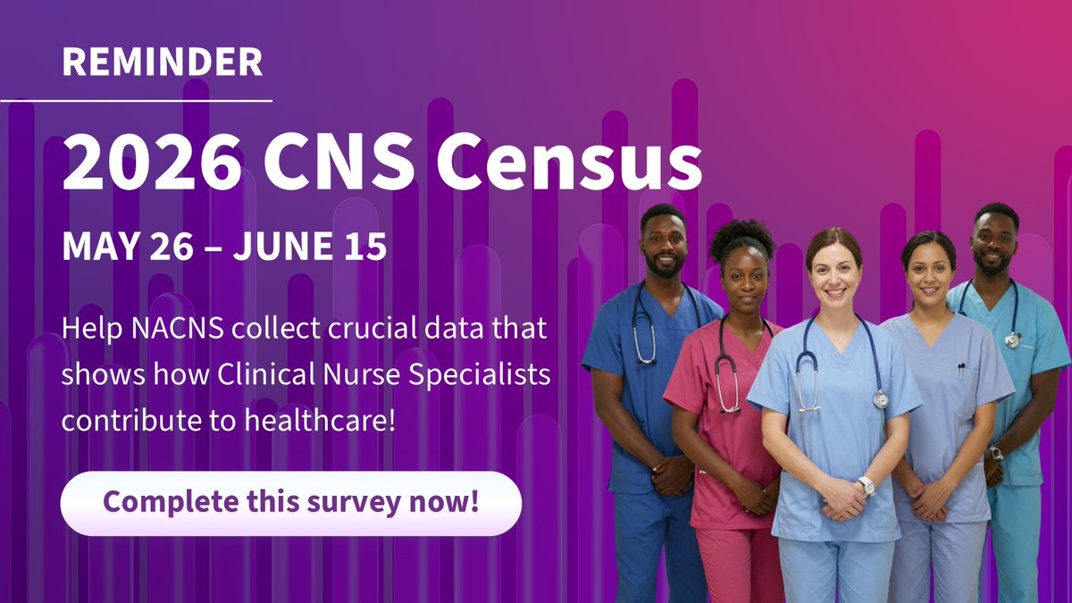 NACNS's tweet photo. ⏰ Reminder: The 2026 CNS Census Survey closes June 15!

Thank you to everyone who has already participated. 

If you haven't completed the survey yet, there's still time. 

Make your voice count.

Learn more and take the survey: https://t.co/64Bx4LcJSc https://t.co/mcFDk3d3os