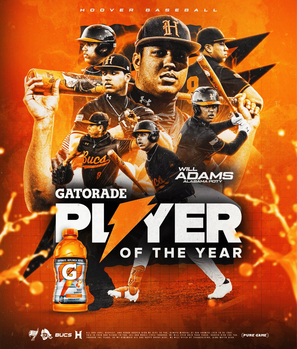 hoover_baseball's tweet photo. 🚨🚨Major News Alert 🚨 🚨
@willadams_8 has been named the 2026  AL Gatorade Baseball Player of the Year. Will is the first @hoover_baseball player to ever receive this prestigious award. Congrats Will….We are proud of you!! @HooverAthletics https://t.co/sw4jIatGhP