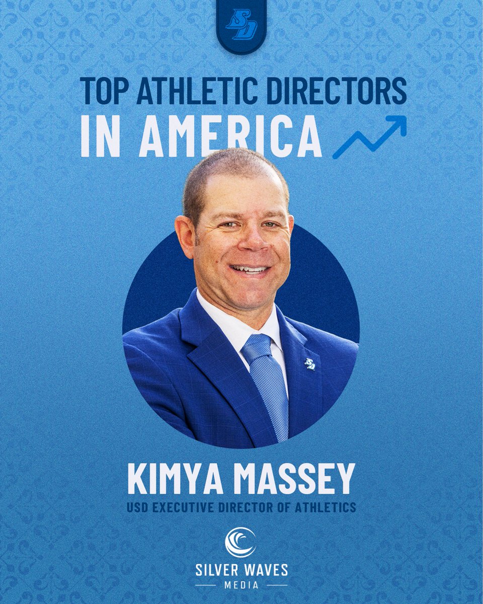 USDToreros's tweet photo. Congratulations to our very own @MasseyKimya for being named one of the Top Athletic Directors in America by @SilverWaveMedia!

🗞️: https://t.co/fImvfQVush

#GoToreros https://t.co/xqO7cQfdWZ