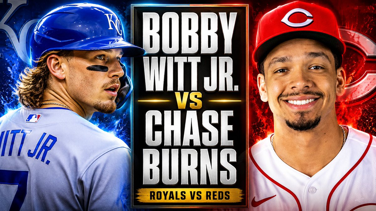 SamEhrlich's tweet photo. To beat Chase Burns, Bobby Witt Jr. has to be on time for the velo tonight.

@DylRobertson13 and @Travis_Sawchik break down the game plan. https://t.co/MgwgR8agO4