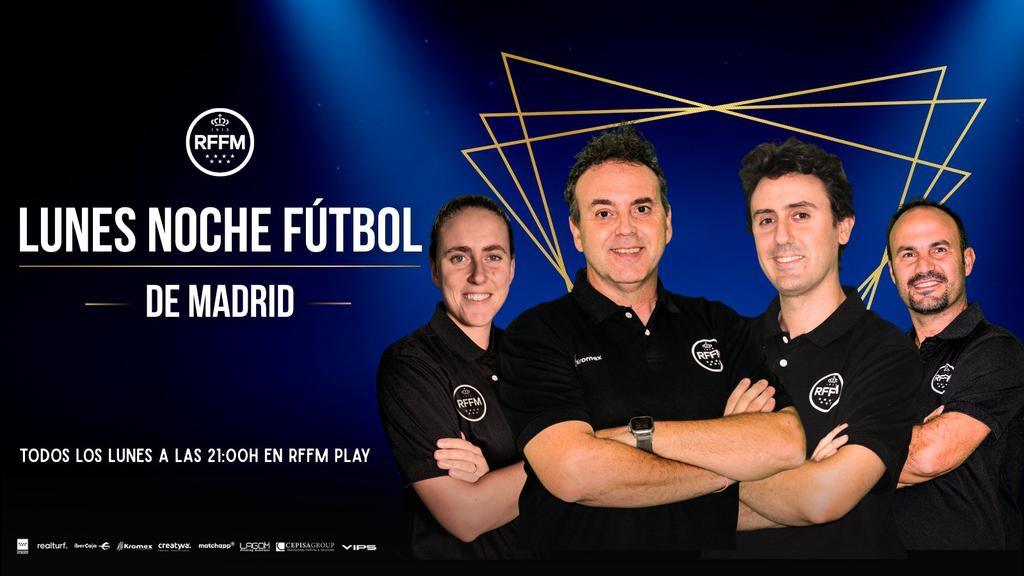 RFFM_oficial's tweet photo. PROGRAMA 1️⃣3️⃣5️⃣ LUNES NOCHE FÚTBOL DE MADRID

🎙️ @diegogarcia00, @GabrielFdezG, Álvaro Pino y @nekane129

🔜 El mejor resumen de la jornada con muchos goles y con los protagonistas más destacados en 📺 RFFM PLAY ▶️

🔗 https://t.co/KW8C3KaVSB https://t.co/Ab086JV6et
