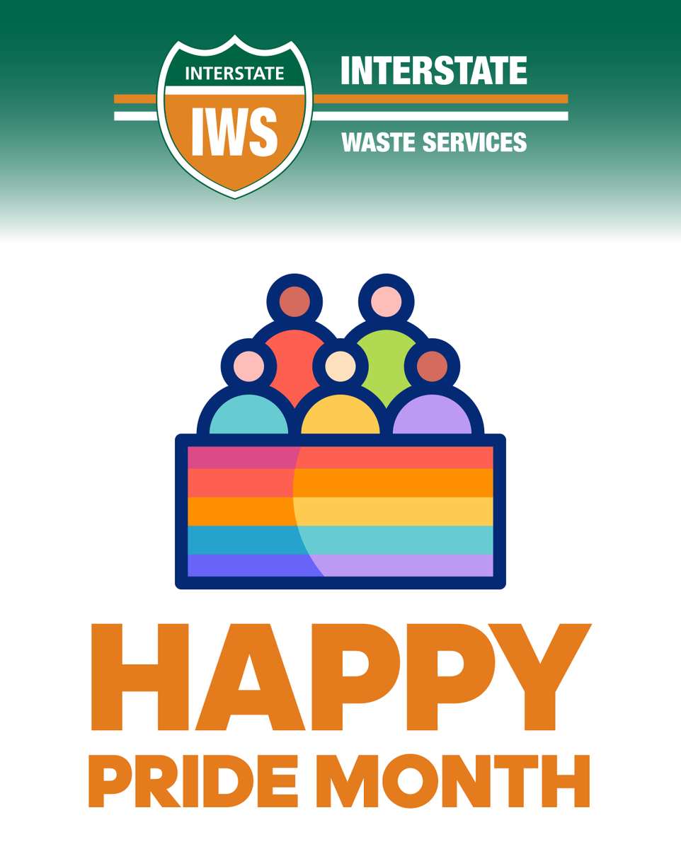InterstateWaste's tweet photo. Happy Pride Month! Celebrating equality, diversity, and inclusion for all.
#PrideMonth #HappyPrideMonth #LGBTQIA https://t.co/k6sXh4To7y