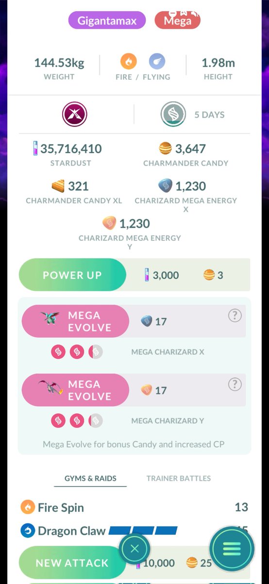 Sherwinism16's tweet photo. @PokemonGoApp @NianticHelp @scopely mega energy update nerfs all x&amp;y megas. Why does Charizard (that was mega before update) or any xy mega have to deal with this progression??? Now it takes twice as long because one mega evolution counts for both...whose stupid idea was that? https://t.co/K3wC3d6ns1