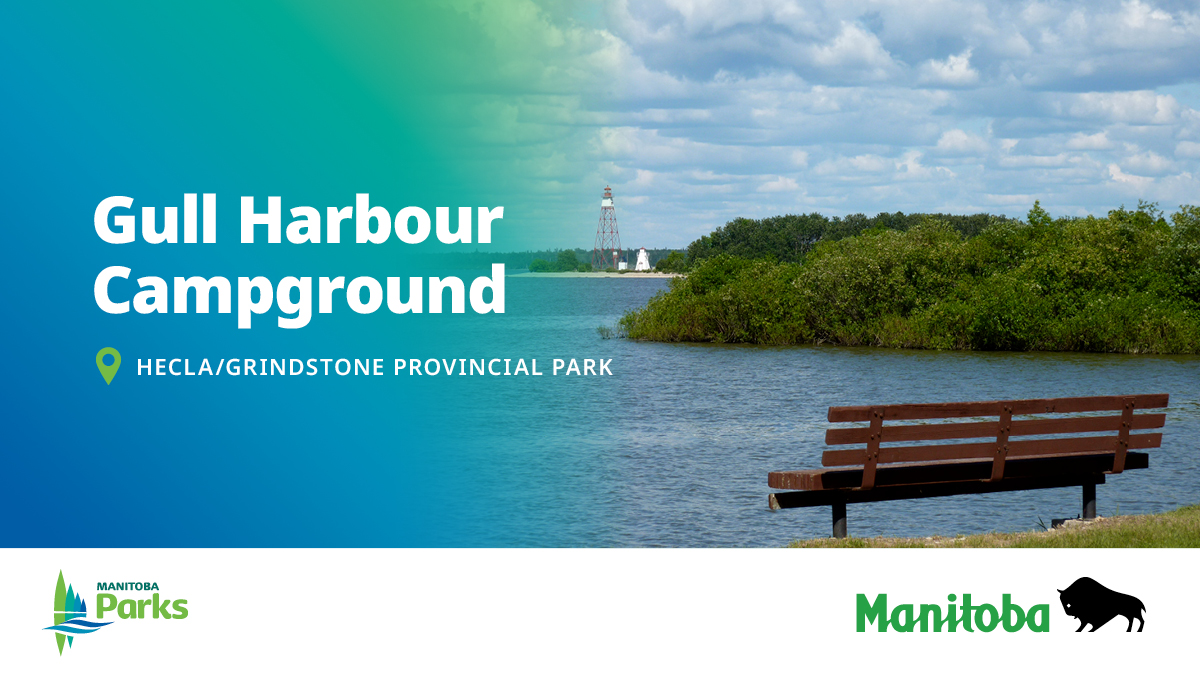MBGovParks's tweet photo. Following electrical upgrades, Bay 3 campsites at Gull Harbour Campground in Hecla/Grindstone Provincial Park will reopen for camping on Friday, June 15. Reservations will be available starting at 9 a.m. on Monday, June 8, at https://t.co/mFt3dIQQhW. #ManitobaParks https://t.co/wjhUVdFlOk