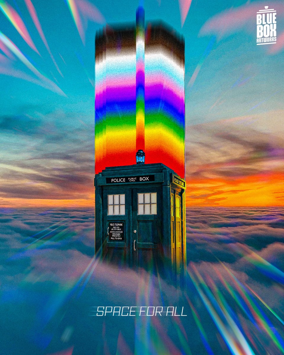 BlueBoxArtworks's tweet photo. 🌈💙 SPACE FOR ALL 💙🌈

A Pride Month poster inspired by the #TARDIS and the idea that the universe is big enough for everyone.

Happy Pride Month to all my fellow LGBTQ+ Whovians ❤️🧡💛💚💙💜

Would anyone like this as a print if I added it to my shop?

#DoctorWho #PrideMonth https://t.co/uYwRryUiHd