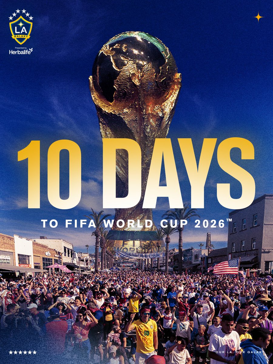 LAGalaxy's tweet photo. 10 Days away 🏆

Join us for our Soccer Celebration this summer in Long Beach, Carson and Hermosa Beach to experience the World's Game together 🌎

ℹ️: https://t.co/EF9G6emz8J https://t.co/8u9rYUbm8P