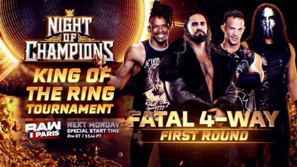 BernardCls's tweet photo. 🚨🇫🇷 Les deux premiers matches du #WWERAW de Paris sont connus 

🔺Seth Rollins vs Je'Von Evans vs Ricky Saints vs Talla Tonga

🔺Becky Lynch vs Liv Morgan vs Alexa Bliss vs Chelsea Green

(Pas de changement au KOTR finalement) https://t.co/mtb0X3rb81