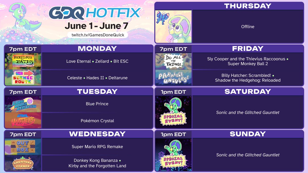 GamesDoneQuick's tweet photo. Are we ready for a Sonic marathon this weekend??! 

https://t.co/jFL9FnVTLx https://t.co/X76e3x47I6