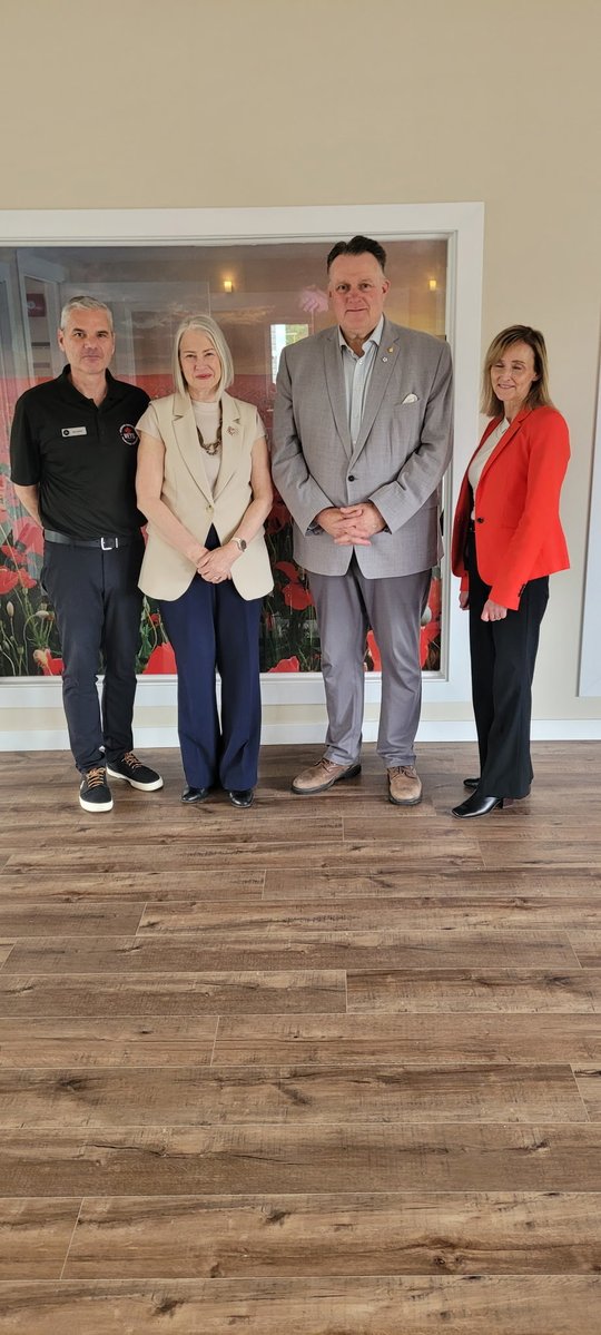 LtGovNS's tweet photo. It’s amazing to see how much impact @vetscanada has made in our community and across the country. Jim and Deb Lowther have saved lives and made others more livable. Supporting our Veterans who need a hand up. And with great volunteers like Ken, Judie and Jim and others. #Thanks https://t.co/ypnjN7wHhY