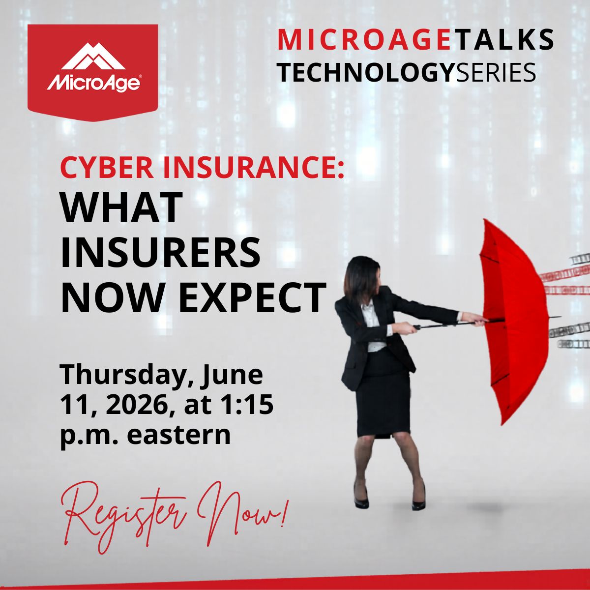 MicroAge_Regina's tweet photo. 📣 Webinar Reminder from MicroAge Regina
Cyber insurance requirements are evolving. Join our upcoming webinar to understand what insurers now expect—and how to prepare with confidence.

🗓️ June 11 | 1:15 PM ET
🔗 Register today. 
https://t.co/jNlbWxxYpG https://t.co/PVfGRbq1aM