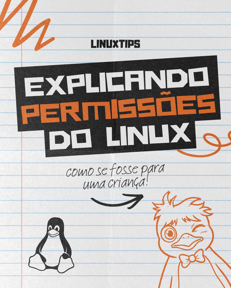 LINUXtipsBR's tweet photo. (THREAD) você já se perguntou o que são as permissões do Linux e pra que serve? chegou a hora de aprender de forma simples e fácil! https://t.co/MnR7EmjLDv