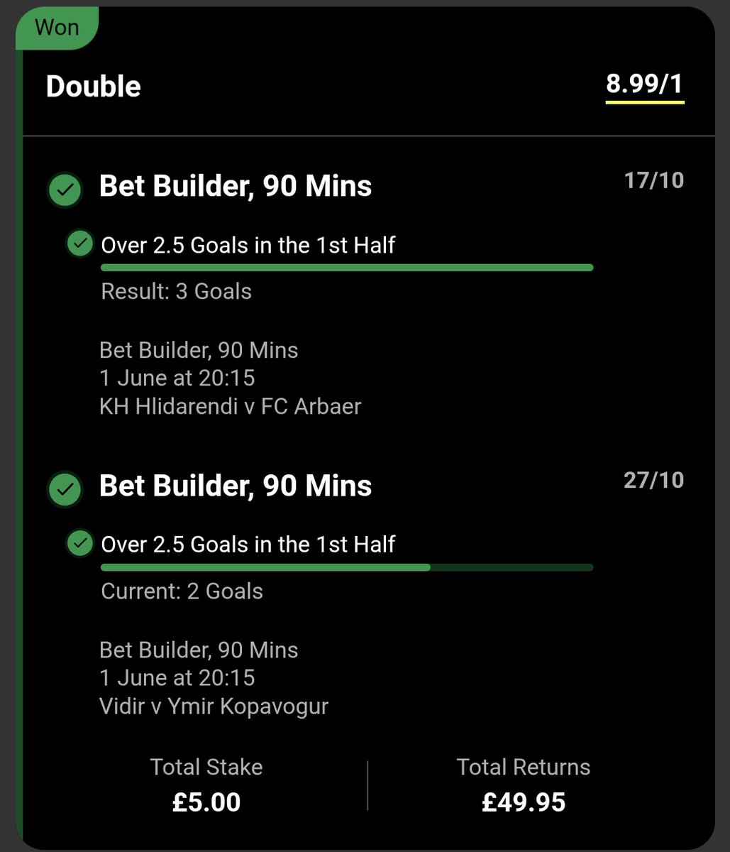 marc4333's tweet photo. @Flutterpunt The norway game forced 2.5 for me so i left it out the acca, i appreciate you mate 😎🤝 https://t.co/rGu2Ii7Vtu