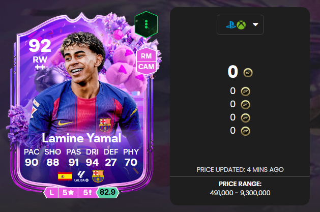 JamieEAFC's tweet photo. Very interested to see the price crash on FUT Birthday cards this week.. 📉📉📉 https://t.co/JqTiOMjUv1