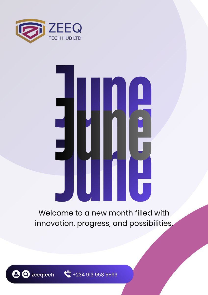 TechZeeq6534's tweet photo. New month. New opportunities. New innovations. 🚀

Welcome to June! May it be filled with growth, success, and success ideas.

Happy New Month from ZeeqTech.

#HappyNewMonth #ZeeqTech #June2026 https://t.co/kcLlmNQu36
