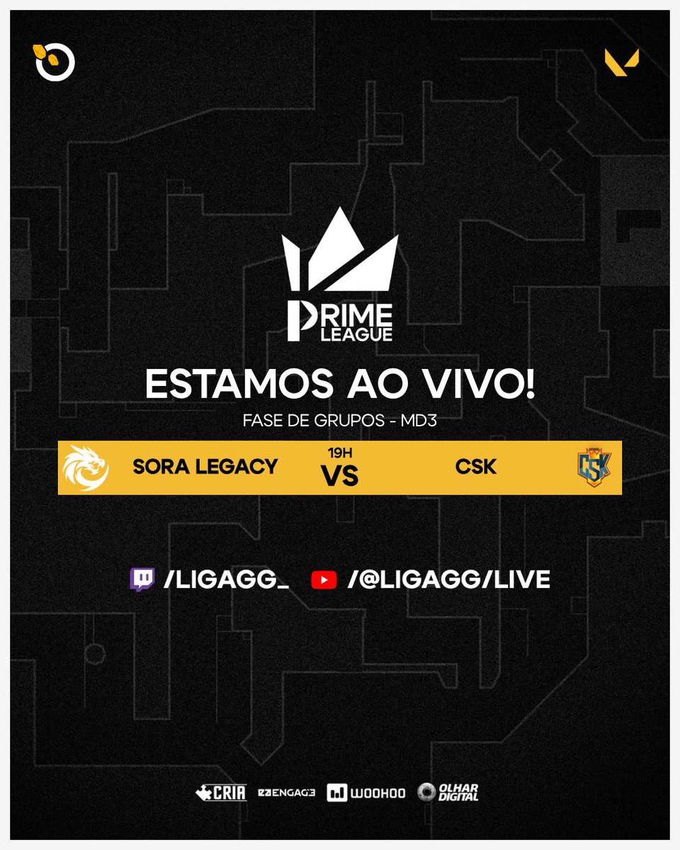 LigaGG_'s tweet photo. ESTAMOS AO VIVO!

Mais uma noite de confrontos na fase de grupos do 2º split da #VPLA!
A série MD3 escolhida foi:
@soragamingofc vs @cskgamingbr

Quem vai sair com a vitória?
Acompanhe AGORA a transmissão oficial nos nossos canais:

🟣 https://t.co/9gkBuP07tk
🔴 https://t.co/YFp5T45GOx

🎙️ Com os casters @gui_vencato e @MegaWulfS2

#Valorant #ValorantBrasil #LigaGG