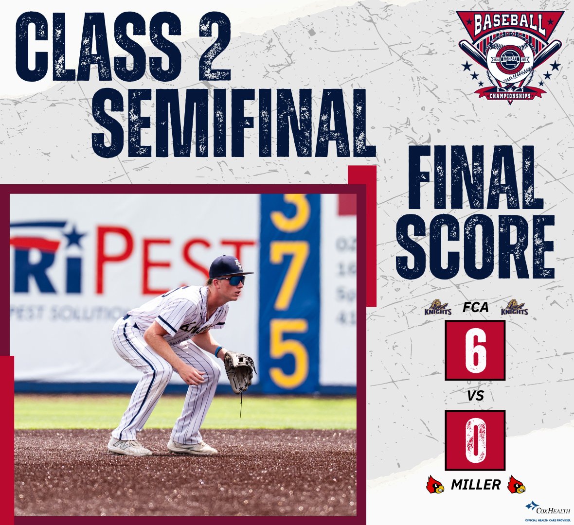 MSHSAAOrg's tweet photo. Final results for the Class 2 Semifinal game between Faith Christian Academy and Miller https://t.co/xBusM5rHif