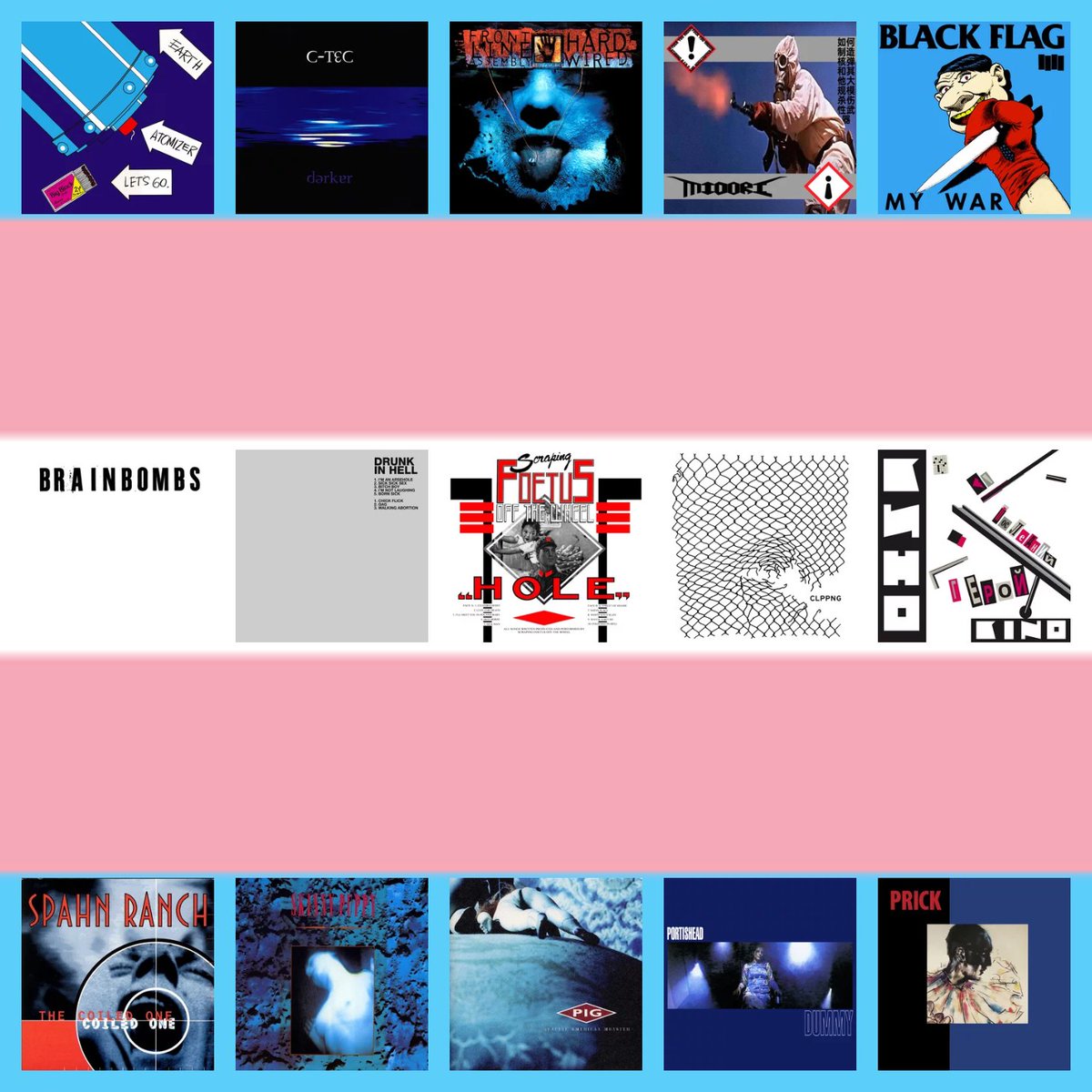 beefchunks123's tweet photo. album covers in my flags except i dont have anything for 90% of the colors because im a stupid chud. https://t.co/wctNI42S8J