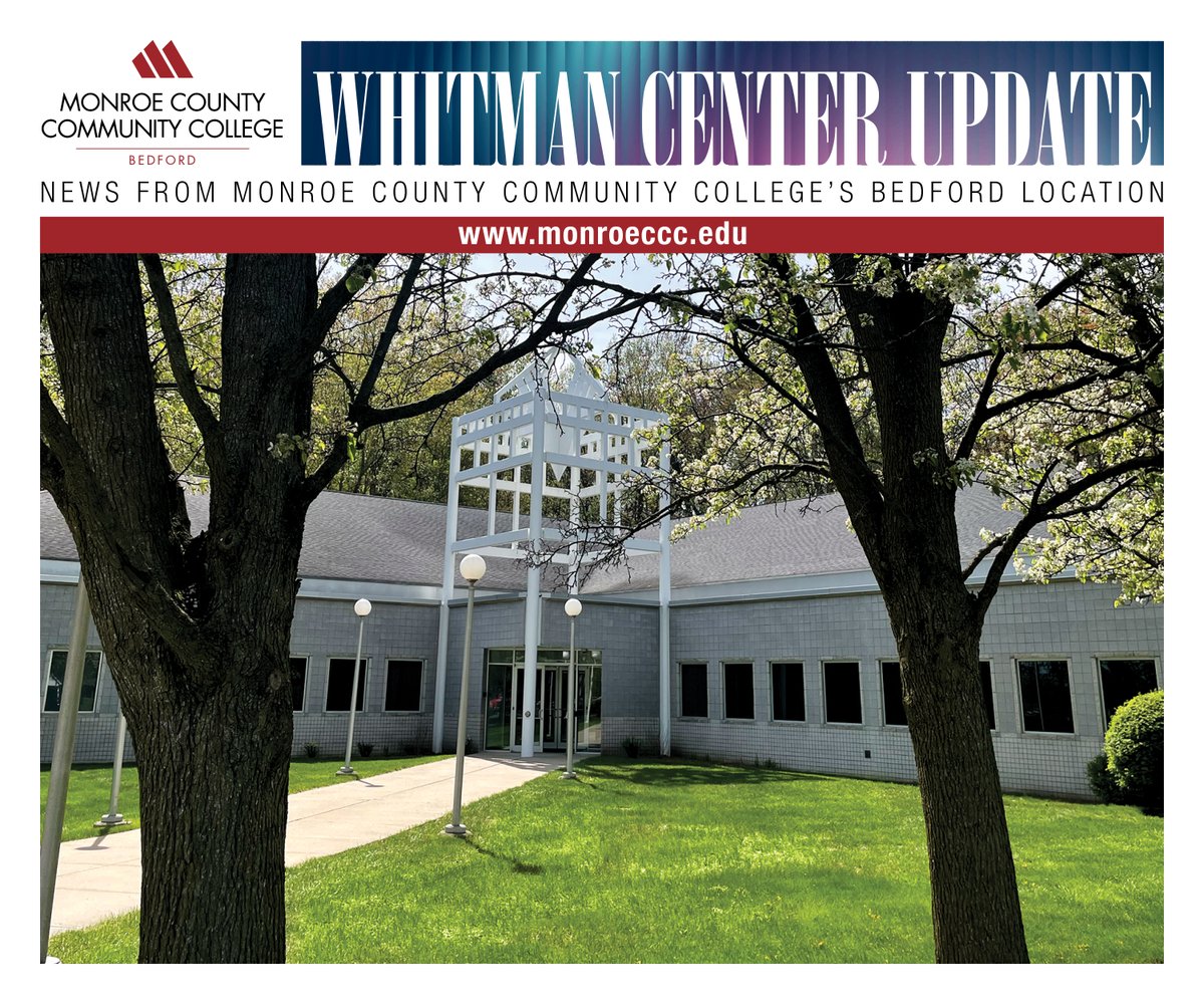 monroeccc's tweet photo. Monroe County Community College has released the newest issue of the Whitman Center Update!
Read it now on our website: https://t.co/FFhUtioSVk...
#Mccc #McccBedford https://t.co/8sg2kxfinF