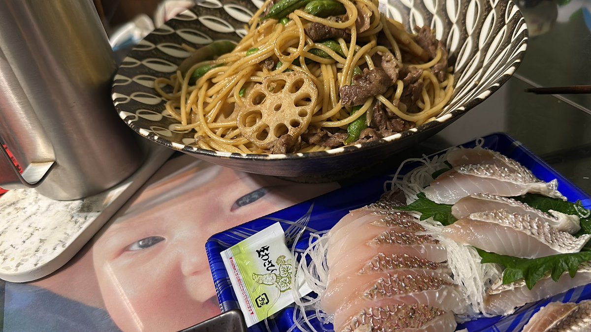 KOROsCallenge's tweet photo. おはです🫡
昨日は #KOROめし
自家製スナップエンドウと牛肉のパスタ🍝
愛方に好評でした👍
もうひと眠りしよ🥱
#コロ吉キッチン
#X家庭料理部 
#料理好きな人と繋がりたい
#X晩酌部
#とにかく呑み隊
#おうち居酒屋
#おうちごはん https://t.co/aOZxyigUhA