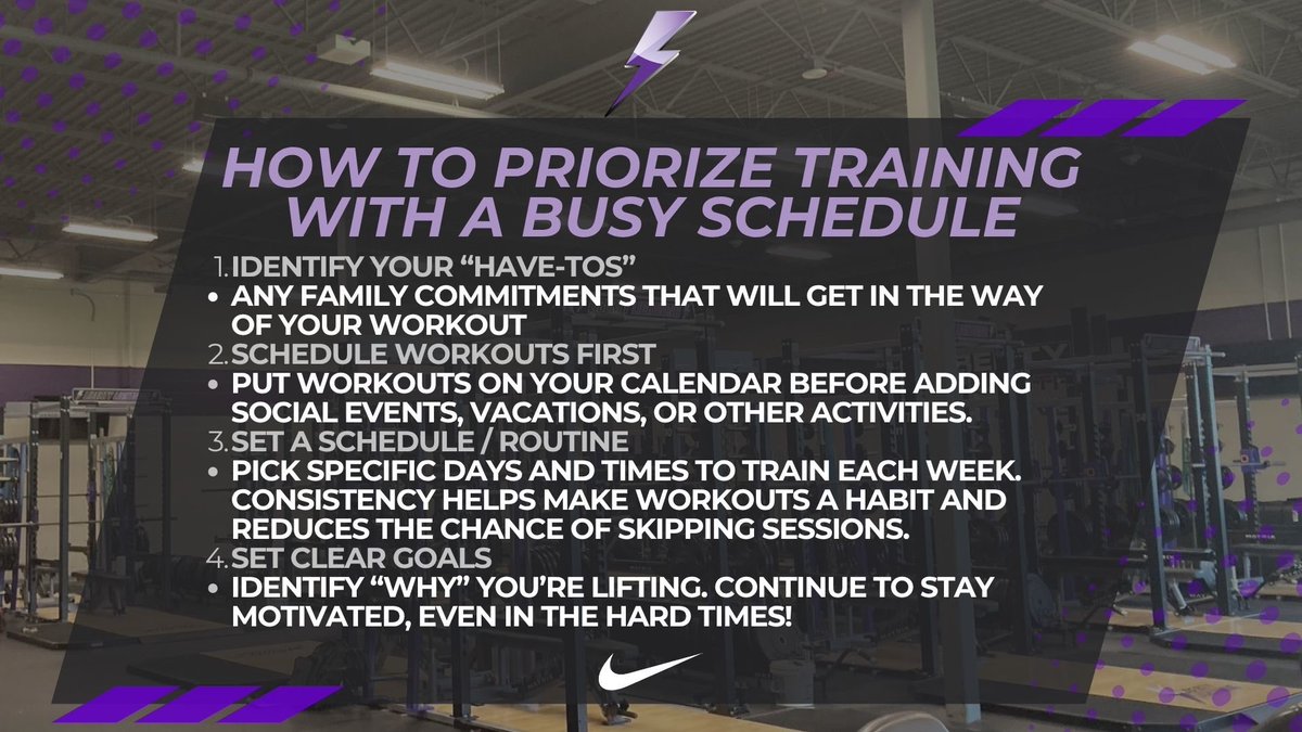 ICLBoltStrength's tweet photo. SUMMER IS QUICKLY APPROACHING 
•
How do you prioritize your workouts during the off-season in order to achieve your athletic goals come season time during an unorganized summer?  
• 
Simple. Make a plan.
Follow a simple plan below to prioritize training during the summer 👇🏻⚡️ https://t.co/C7KzEb3xdh
