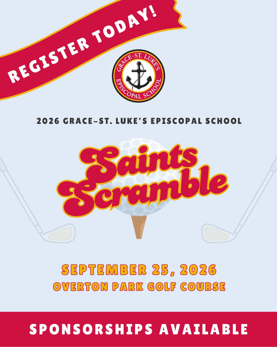 GSLSchoolMem's tweet photo. The GSL Alumni Association Board is hard at work on our inaugural GSL Saints Scramble, a nine-hole golf scramble event set for September 25 at Overton Park Golf Course! To register your team today and get more info, just click here: https://t.co/h2fpn0Qn3a. Go, Saints! ⛳ https://t.co/RIdyLgh5ht