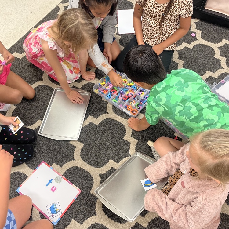 EatonElementary's tweet photo. ✏️ Our summer learners are building big skills with small words. Today’s CVC word practice turned into a hands‑on literacy adventure with magnetic letters, picture cards, and lots of confident readers in the making. Proud of this crew and their growing independence. https://t.co/qPndY7WAmv