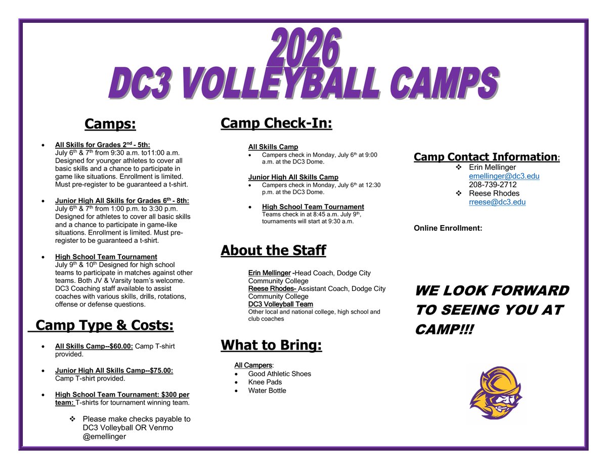 GoConqs's tweet photo. 🏐🏐Kids Camps🏐🏐

@GoConqsVB will host kids camps for grades 3rd-8th this summer in early July...get signed up to have some fun &amp; learn from Conq coaches #GoConqs (Details on graphic) 

Signup: https://t.co/Da7Tl5GFLV https://t.co/jNPHTKgE6T