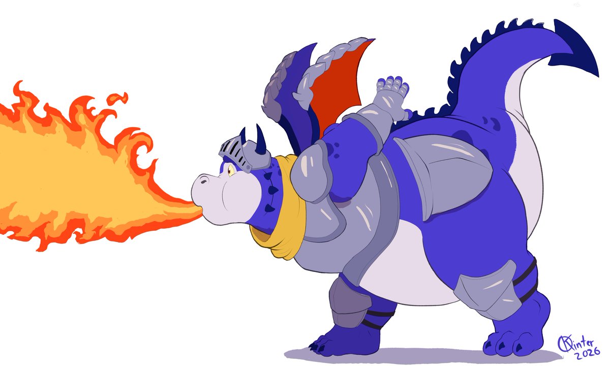 Oliverkinter's tweet photo. A knightly dragon piece for Tomias! https://t.co/IY5RUUTVGc
